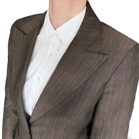 TALL Long Tall Sally UK Linen Blend Blazer Sz UK 10 (US 6) - Picture 2 of 15